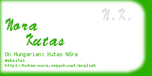 nora kutas business card